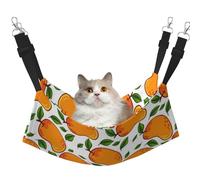 InOmak Patrón de Fruta de Mango y Hojas,Hamaca Colgante para Gatos, Suave, de Doble Cara, para Perros pequeños y Mascotas.,L