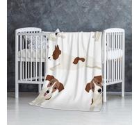 InOmak Patrón de Perro Jack Russell Terrier,Manta Suave y cálida de Franela Antibolitas, 76 x 127 cm