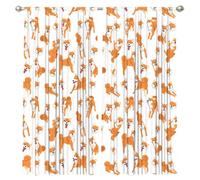 InOmak Patrón de Perro Shiba Inu, Cortinas de Ventana de 2 Paneles, 132 x 213 cm, Opacas, para Sala de Estar y Dormitorio.