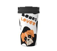 InOmak Patrón vectorial sin costuras con bóxer,Taza de café de 500 ml, botella de agua de acero inoxidable aislada, taza de café portátil