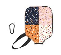 InOmak Patrones vectoriales de terrazo sin Costuras, Funda Deportiva para Pala de Pickleball; Estuche Compatible con Todas Las Formas y tamaños de Pala.