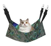 InOmak Pavo Real mostrando Plumas con Las alas Abiertas,Hamaca Colgante para Gatos, Suave, de Doble Cara, para Perros pequeños y Mascotas.,L