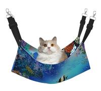 InOmak Peces Plantas Tropical Marino Naturaleza Vida Algas,Hamaca Colgante para Gatos, Suave, de Doble Cara, para Perros pequeños y Mascotas.,L