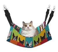 InOmak Perro Boston Terrier,Hamaca Colgante para Gatos, Suave, de Doble Cara, para Perros pequeños y Mascotas.,L