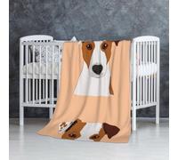 InOmak Perro Jack Russell Terrier,Manta Suave y cálida de Franela Antibolitas, 76 x 127 cm