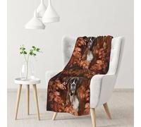 InOmak Perros Boxer Otoño,Manta Suave y cálida de Franela Antibolitas, 76 x 102 cm
