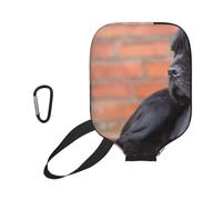InOmak Perros Cane Corso Grandes y Negros, Mascotas, Funda Deportiva para Pala de Pickleball; Estuche Compatible con Todas Las Formas y tamaños de Pala.