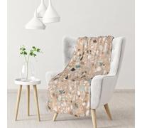 InOmak Piedra Natural terrazo,Manta Suave y cálida de Franela Antibolitas, 76 x 102 cm
