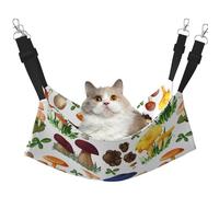 InOmak Pintura Japonesa de Hongos,Hamaca Colgante para Gatos, Suave, de Doble Cara, para Perros pequeños y Mascotas.,L