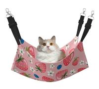 InOmak Preciosa Fresa Rosa,Hamaca Colgante para Gatos, Suave, de Doble Cara, para Perros pequeños y Mascotas.,L