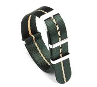 InOmak Pulsera de 20/22mm con correa de nylon con hebilla, Green-khaki, 20mm