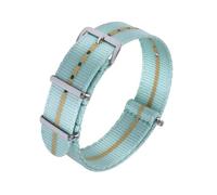 InOmak Pulsera de la banda de reloj tejida de Nylon Watch Strap 20/22mm, Blue-khaki, 20mm