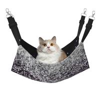 InOmak Purpurina púrpura, Negra y Plateada,Hamaca Colgante para Gatos, Suave, de Doble Cara, para Perros pequeños y Mascotas.,M