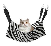 InOmak Raya de Cebra Natural,Hamaca Colgante para Gatos, Suave, de Doble Cara, para Perros pequeños y Mascotas.,L