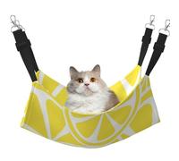 InOmak Rodaja de limón Amarillo,Hamaca Colgante para Gatos, Suave, de Doble Cara, para Perros pequeños y Mascotas.,M