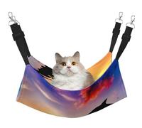InOmak Salto de Delfines,Hamaca Colgante para Gatos, Suave, de Doble Cara, para Perros pequeños y Mascotas.,L