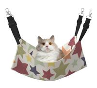 InOmak Superficie Colorida de la Estrella,Hamaca Colgante para Gatos, Suave, de Doble Cara, para Perros pequeños y Mascotas.,L