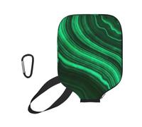 InOmak Textura de malaquita, Funda Deportiva para Pala de Pickleball; Estuche Compatible con Todas Las Formas y tamaños de Pala.