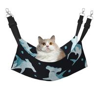 InOmak Tiburón Martillo en Acuarela,Hamaca Colgante para Gatos, Suave, de Doble Cara, para Perros pequeños y Mascotas.,M