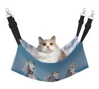 InOmak Tres Caballos Blancos,Hamaca Colgante para Gatos, Suave, de Doble Cara, para Perros pequeños y Mascotas.,M
