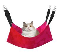 InOmak Triángulo geométrico Fucsia,Hamaca Colgante para Gatos, Suave, de Doble Cara, para Perros pequeños y Mascotas.,L