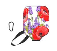 InOmak Un Manojo de Lavanda y Amapola, Funda Deportiva para Pala de Pickleball; Estuche Compatible con Todas Las Formas y tamaños de Pala.