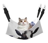 InOmak Vaca con una Flor de Margarita,Hamaca Colgante para Gatos, Suave, de Doble Cara, para Perros pequeños y Mascotas.,L