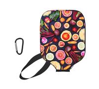 InOmak Vegano Frutas y Verduras vivas Imprimir, Funda Deportiva para Pala de Pickleball; Estuche Compatible con Todas Las Formas y tamaños de Pala.