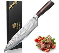 INOMO Cuchillos Cocina Profesional, Regalos Originales para Hombre, Acero Inoxidable Cuchillo Chef Accesorios Cocina, Cuchillo Japones Profesional, Hoja SúPer Afilada Con Mango ErgonóMico