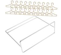 INOOMP 1 Juego Mini Percha Chicas Estante De Ropa En Miniatura Perchas En Miniatura Colgador De Casa De Muñecas Perchero para Casa De Muñecas Silver Planchar