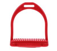INOOMP 1 Par Estribos para Montar a Caballo Estribos para Silla De Montar Estribos De Ascenso Rápido Estribo Ecuestre Estribos De Seguridad Rojo Pompón