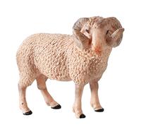 INOOMP 1 Pieza Simulated Sheep Model Toy Lifelike Animal Craft For Home Decor Educational Curved Horn Sheep Figure For and School Use