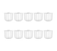INOOMP 10 Cajas Nido de Plástico Blanco para Pájaros Canarios y Pinzones Mantenimiento Simple y Ambiente Seguro para Cría en Casa o Aviario