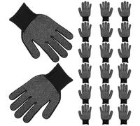 INOOMP 10 Pares Guantes de Trabajo con Puntos de Pvc Antideslizantes, Soporte Ajustado Resistentes al Desgaste de Nylon y Diseño con Malla Integrada para Logística y Ensamblaje