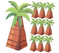 INOOMP 10 Piezas Cajas de Dulces Forma de Palmera Decoración para Fiestas Hawaianas Cajas Portátiles para Dulces para Envolver Regalos de Fruto Tropical Contenedor