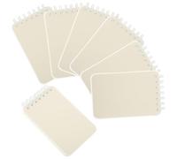 INOOMP 10 Piezas Cuaderno de Notas en Espiral Pequeño, Cuaderno de Bolsillo A7, Pp y Papel, Ligero y Portátil, Estilo Sencillo, Beige, para Oficina y Apuntes