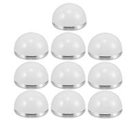INOOMP 10 Piezas Pantallas Semicirculares para Bombillas de Tocador de Plástico Alta Transmisión de Luz, Cubiertas Firmes para Luces LED en Espejos de Maquillaje y Baño