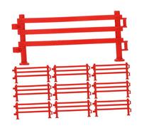 INOOMP 100 Piezas Valla De Accesorios De Juguete. Mini Cerca De La Granja De Juguete Hada Piquete Decorativo Panel Patio Animales De Granja De Juguete Valla Pequeña El Plastico Marrón