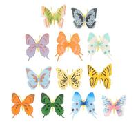 INOOMP 12 Piezas Figuras de Mariposas de Plástico con Diseño Realista, Adecuadas para Experimentos Científicos y Decoración Multifuncional