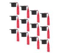 INOOMP 12 Tapas de Botellas de Vino en Miniatura Color Rojo Borla para Decoración y Adorno en Reuniones Familiares y Muñecas