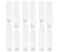 INOOMP 12 Tubos de Loción Rellenables para Viaje, Botellas de 30ml y 50ml Tapa a Prueba de Fugas y Boca Ancha para Fácil Llenado, Ideales para Bolsa de Aseo