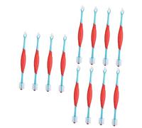 INOOMP 12piezas Cepillo De Dientes Para De Doble Cabezal Cepillo Para y Gatos Limpieza Oral Para Cuidado De Animales