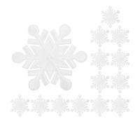INOOMP 14 Parches Termoadhesivos Bordados y Diseño Festivo de Copos de Nieve Blancos Adhesivo Termofusible para Navidad para Ropa y Mochilas