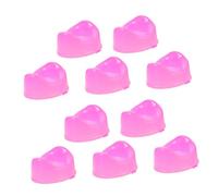 INOOMP 16 Piezas muñeca de Juguete de baño Mini baño de la casa baño diminuto Decoraciones de la casa de muñecas Inodoro Realista Muebles de casa pequeña Mini Orinal el plastico Rosa