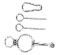 INOOMP 1juego Anillo Inoxidable para Atar Anillo De Seguridad y De Caballo Equipamiento De Entrenamiento para Accesorios De Duraderos y Convenientes