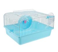 INOOMP 1juego Jaula para Hámster Portátil con Rueda de Ejercicio Comedero y Bebedero Casa para Mascotas Pequeñas Ligera y Compacta para Viaje Adecuada para Hámster Cobaya Chinchilla
