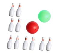 INOOMP 1juego Mini Bowling Set para Muñecas Juego De Decoración Realista para Casa De Muñecas Juguete Simulador De Bolos Aumenta La Imaginación y Habilidad Manual para Entretenimiento