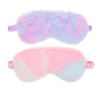 INOOMP 2 antifaces de peluche para dormir, suaves y peludos, para niños, mujeres y hombres, para viajes, siestas y fiestas.
