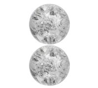 INOOMP 2 Bolas de Cristal de Vidrio para Fuente de Agua, Esferas Decorativas Elegantes de 3cm para Oficina y Centro de Mesa, Adornos DIY Estilo Clásico y Material Resistente