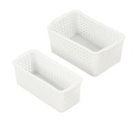 INOOMP 2 Cestas De Almacenamiento Rectangulares para Decoración De Muñecas Cubos De Almacenamiento Muebles En Miniatura Pequeños Contenedores De Almacenamiento Muebles Diminutos De